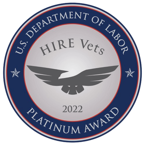 US Dept. of Labor Hire Vets Platinum Award